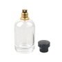 100ml clear perfume bottle glass bottle with shiny ABS cap