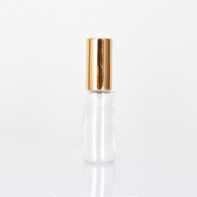 30ml transparent glass bottle with golden spray pump for Portable perfume bottle