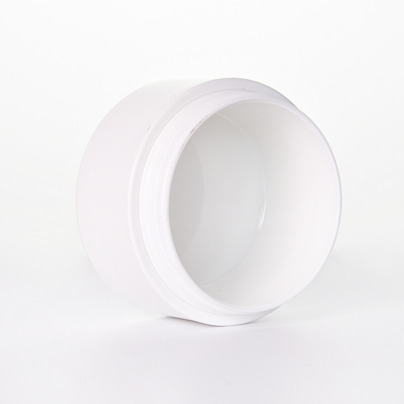 60g plastic skin care cream jar with bamboo lid white plastic jar for cream wholesale