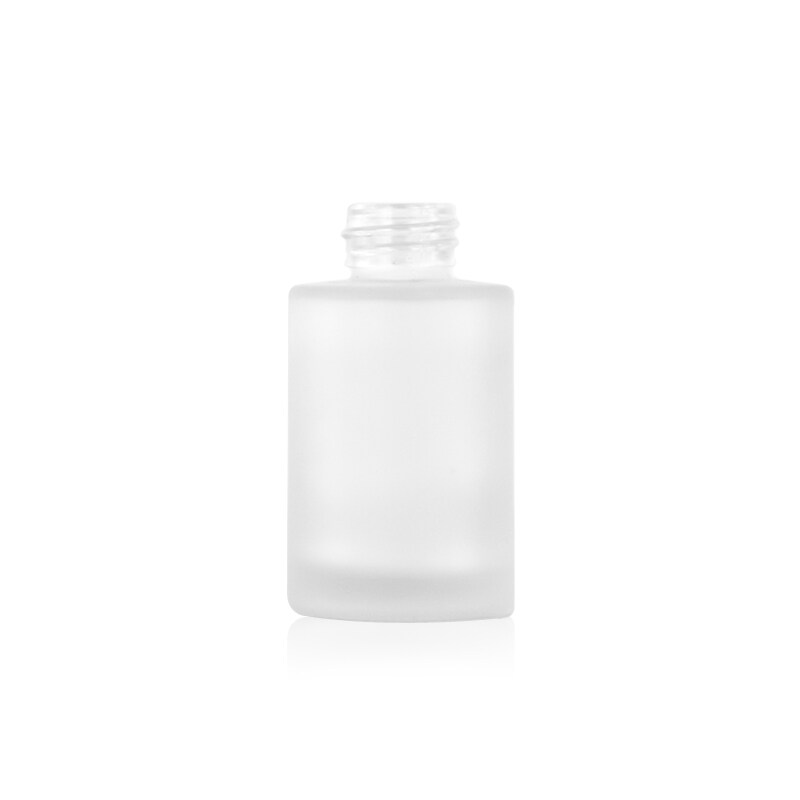 25ml clear frosted cosmetic glass serum dropper bottle