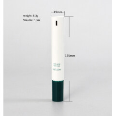 15ml White Color Plastic Essence Squeeze Tubes with plastic lids for hand cream lotion gel essence cosmetic packaging