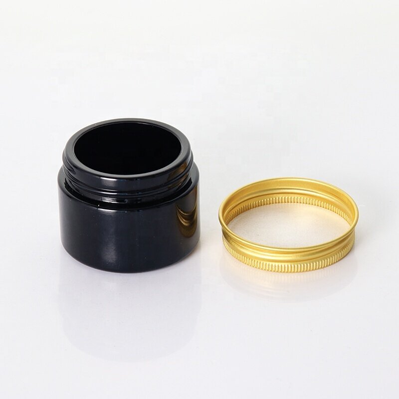 30ml black cream jar with golden lid face cream jar gold lid wholesale cream container