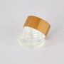 Hot model 5ml 15ml 30ml 50ml 100ml frosted bamboo jar bamboo cosmetic jars glass jars with wood lid