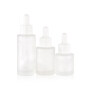 20ml 30ml 50ml round frosted clear essential oil dropper glass bottle,cosmetic flat shoulder glass bottle