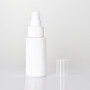 30ml opal white glass bottle with white plastic spray pump for cosmetic