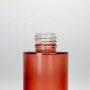 Amber Colored 100mL Round Toner Glass Bottles with Flat Shoulder for Body Facial Mist