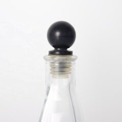 110mL Pyramid Shape Unique Reed Diffuser Glass Bottle with Black Ball Stopper