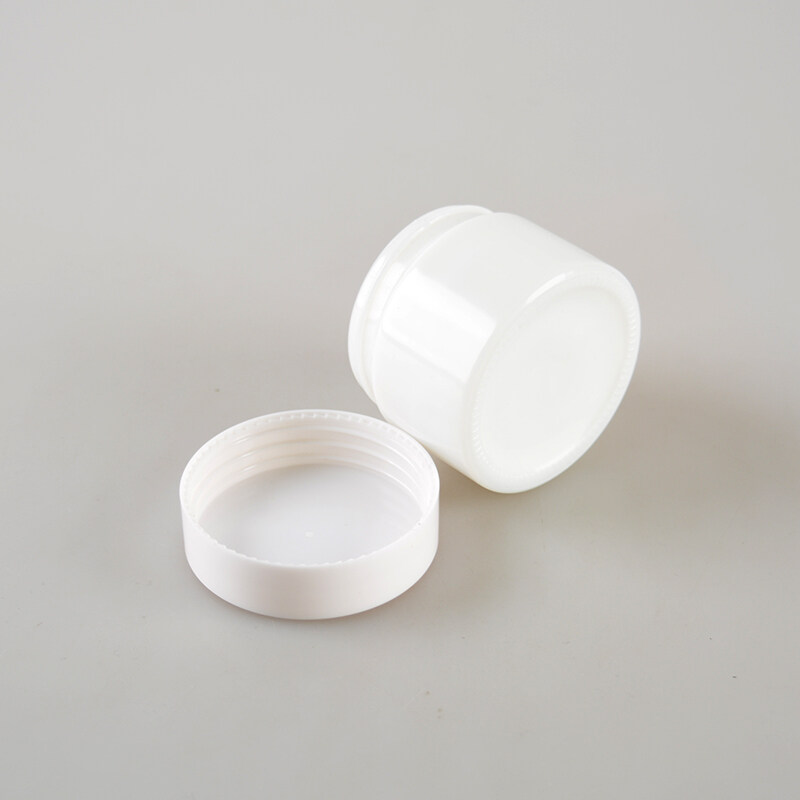 Opal white flat glass cream jar cosmetic glass empty cream jar 50g @ white glass cosmetic jar white lid
