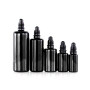 Empty black glass cosmetic essential oil roll on bottle