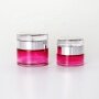 Painted Magenta Luxury Skincare Glass Jars for Cosmetic Creams