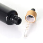 10ml opaque black glass bottle with bamboo dropper bottle for essential oil skin care packaging