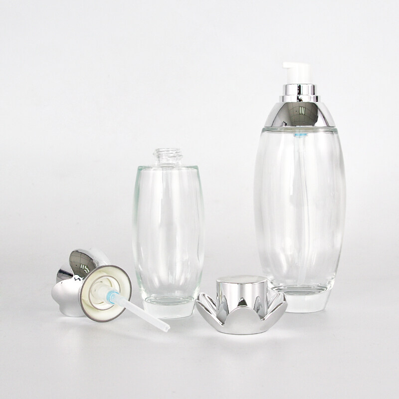 30ml 50ml 100ml 120ml container cosmetic packaging glass bottle,30g 40g Clear face cream jar