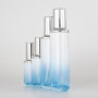 New product silver lotion pump glass bottle with silver cap sliver cap glass jar