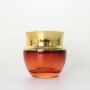 50ml golden lid amber glass cream jar luxury skin care cream jar in special shape