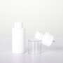 High Quality Opal White Glass Bottle And Jar For Skincare, flat shoulder empty 10ml 30ml 50ml luxury white glass bottle