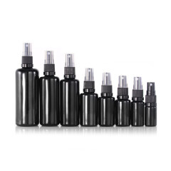 Luxurious cosmetics use dark violet glass bottle30 ml 50 ml 100 ml essential oil bottle, glass dropper bottle and spray bottle