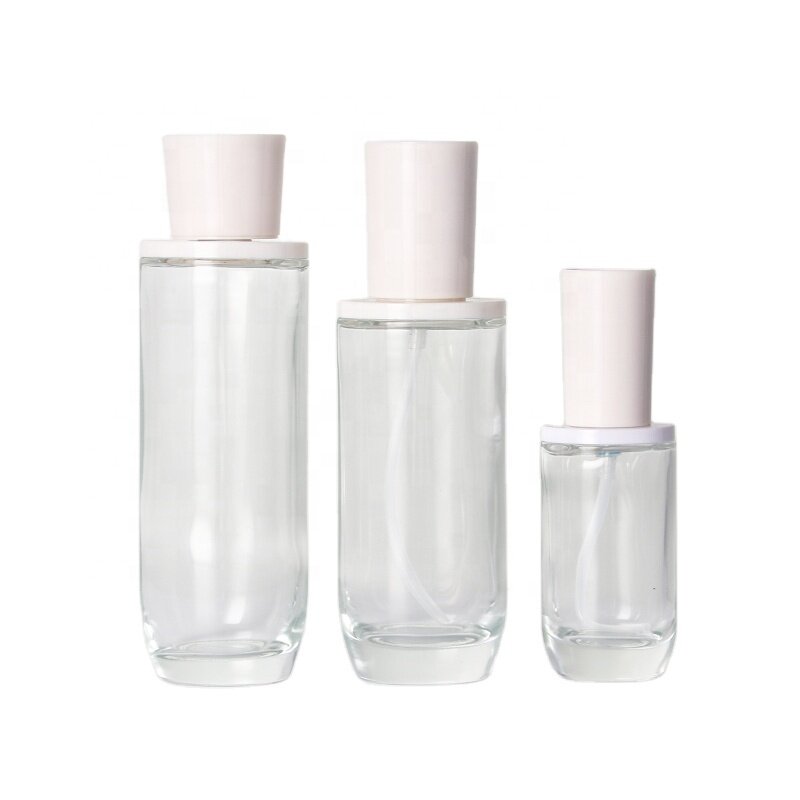 40-150mL Clear Glass Bottles for Essential Oil with Cap