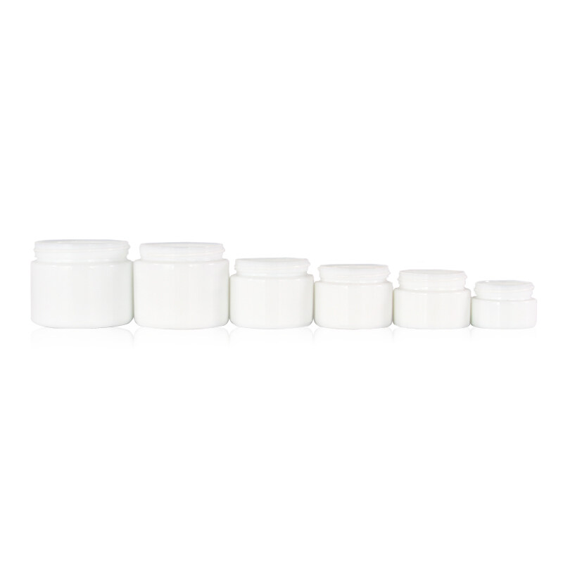 Cream standard size 5g 10g 15g 30g 50g 80g 100g 120g different capacity white glass jar