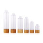 Eco-friendly 15ml 30ml 50ml 100ml Hot Sale Plastic Dispenser Lotion Pump Airless Bottle with Bamboo Pump bottle