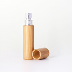 10ml  natural portable bamboo perfume bottle with bamboo cap