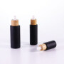 Customized Matte Black 15ml 30ml 60ml Glass Dropper Bottles  For Essential Oils Skin Care Serum cosmetic packaging