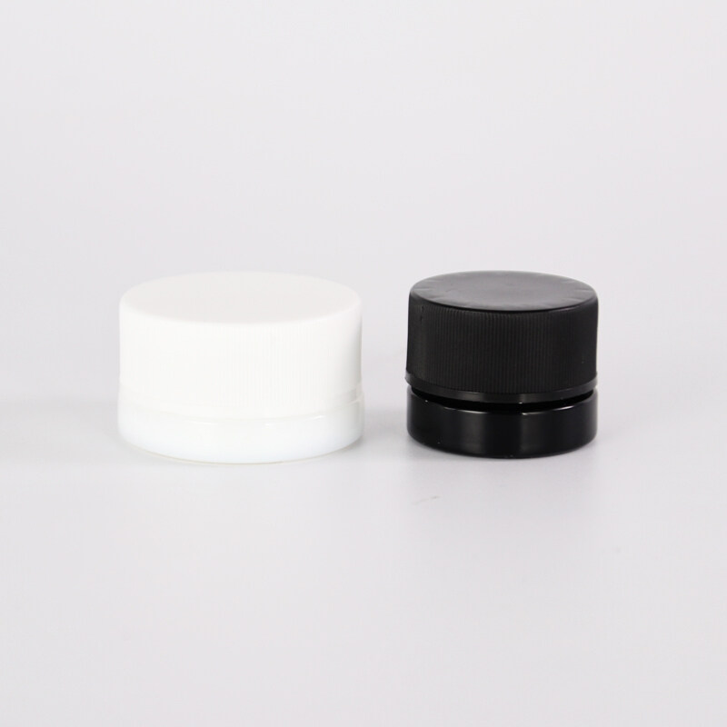 Different model Cosmetic packaging white black color glass jar different shape square round glass jar
