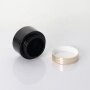 50ml wholesale skin care container black glass cream jar with lid golden lid skin care jar
