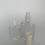 OEM Logo 5ml 10ml 20ml 1oz Empty Clear Square Rectangle Shape Spray Glass Perfume Bottle