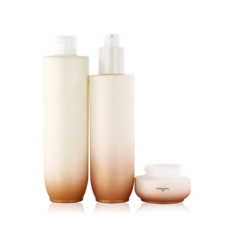 40ml 100ml 120ml luxury opal white glass bottles white glass bottle white glass cream jar for skincare packaging