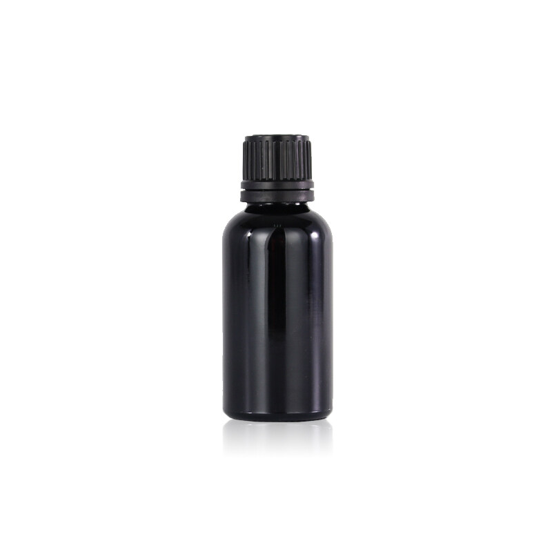 10ml 150ml 30ml Cosmetic packaging stock products oval shape black glass bottle,opaque black serum glass bottle