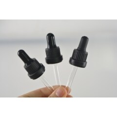18/410 High quality colorful aluminum glass dropper with glass pipette