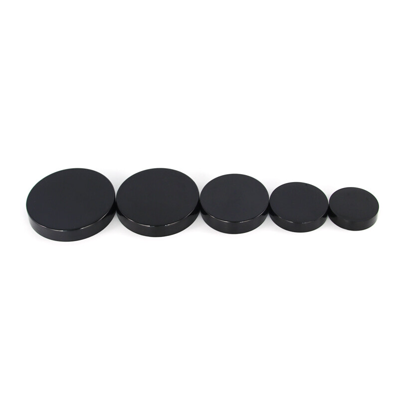 Manufactory custom various size black plastic cover round shape screw cap for matching bottle