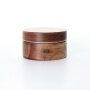 100ml black wallnut wood cover jar with aluminum inner for skin care cream