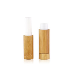newest bamboo lip balm container empty tube eco friendly material cosmetic lipbalm tube