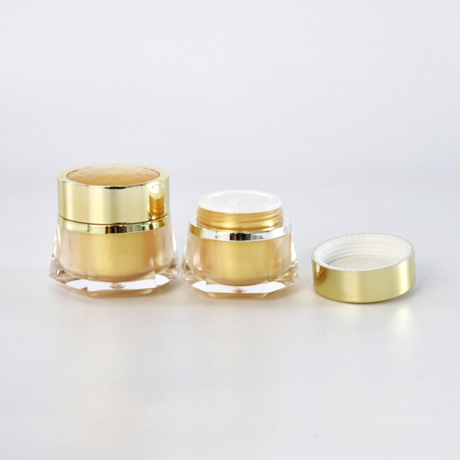 Wholesale 30g 50g acrylic plastic cream jar set  acrylic cosmetic containers for skin care serum lotion toner cosmetics