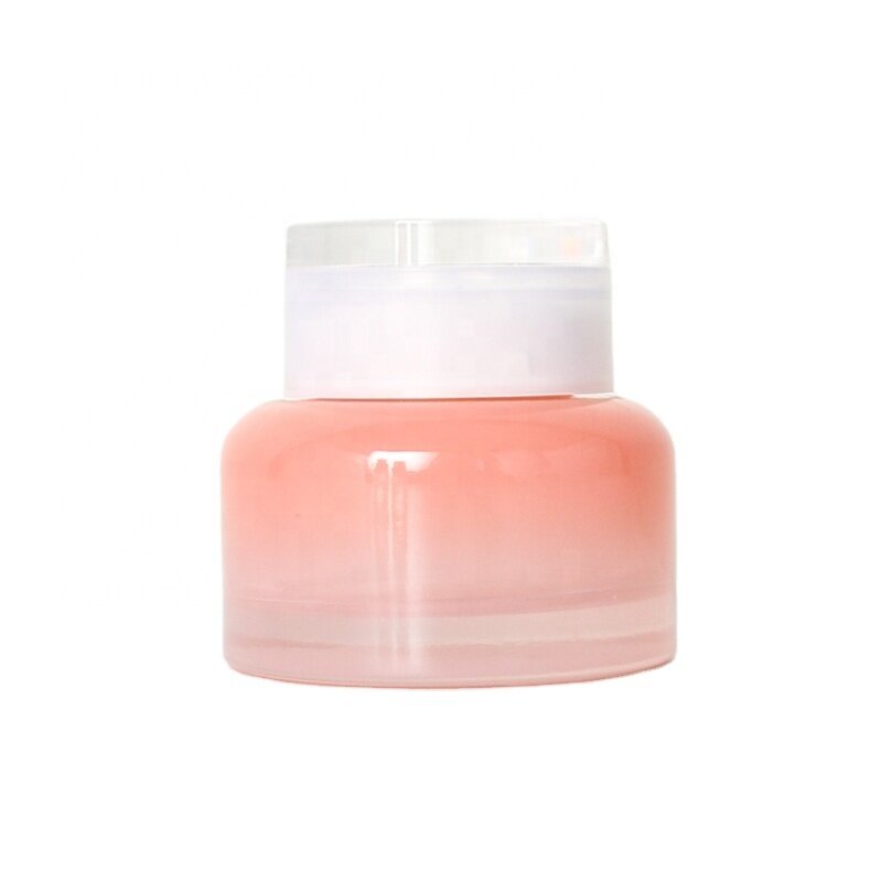 50g All Day Gradient Glass Cream Jar for Cosmetics Lotion Cream Packaging