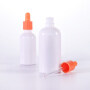 Orange latex head dropper bottle opal white glass bottle essence essential oil sub-bottling