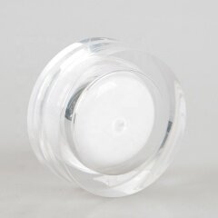 Eco friendly cosmetic containers  clear acrylic  Cream Jar with bamboo lid
