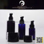 dark violet glass cosmetic jar and bottle, lotion bottle, set makeup cosmetic bottle matte black cosmetic bottles packaging