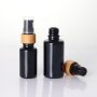 Luxury Cosmetic Glass Packaging Bottles and Jars with Bamboo Cap