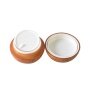 15g 50g MS Material Clear Tumbler Plastic Skincare Cream Jar Wood Grain Ball Shape Cosmetic Jar with PP Inner