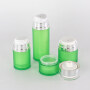 15g 30g 50g 100g hot cake matte green airless lotion pump jar packaging container
