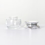 Painting silver petal lid spherical transparent glass jar face cream eye cream empty jar