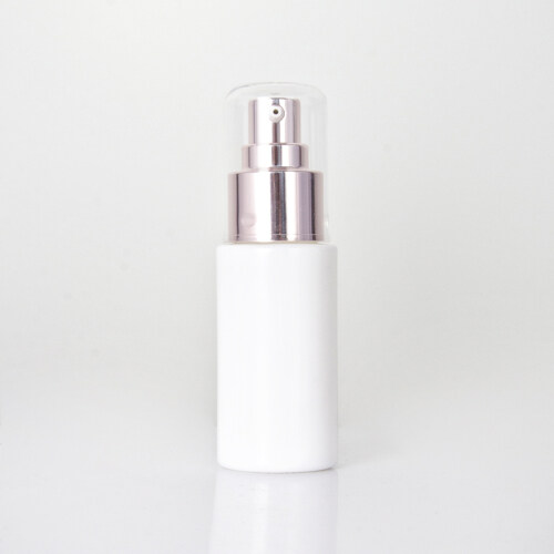 ready to ship 30ml opal white glass bottle with rose golden lotion pump