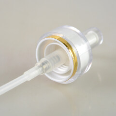 plastic bottle for lotion shower gel with long mouth plastic lotion pump golden ring for sale