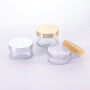 High Quality 100g 120g 150g PET Plastic Cosmetic Jar with colored Lid for Lotion Creams Toners lip Balms Makeup Samples