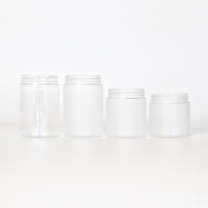 Hot selling hot selling 130g 160g 200g plastic cream jar with different types of lids for skin care cosmetic packages