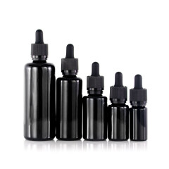 10ml 15ml 30ml 50ml 100ml  200ml black Dark uv violet glass essential oil lotion cosmetic bottle and jar