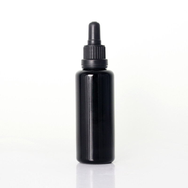 Opaque black essence bottle dropper bottle latex head bottle