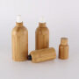 Glass Dropper Bottles Essential oil glass bottle cosmetic emulsion dropper bottle with full bamboo covered